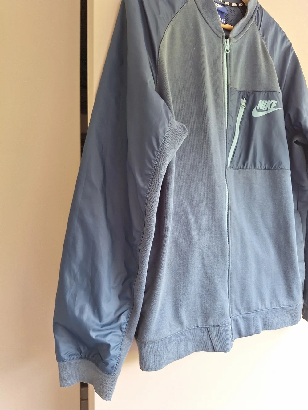 Nike Sportswear Advance 15 Fleece Bomber Jacket AV15 Men’s Size L Blue 846878-46